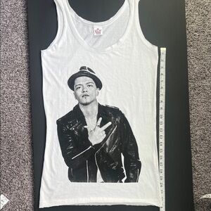 White Graphic Tank Top